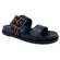 Rasteira Cravo e Canela Couro New Calf Preto/Pelo Ocelot Natural