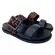 Rasteira Cravo e Canela Couro New Calf Preto/Pelo Ocelot Natural