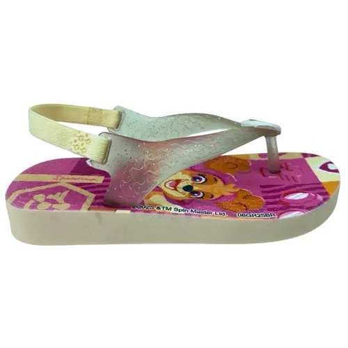 Chinelo Ipanema Patrulha Canina Friends Bege/Amarelo Menina