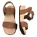 7207.105.23124.96783 SANDALIA FEM. DE USO COMUM C/ SOLA SINT. CABEDAL TEXTIL NUDE 658/CAMEL 1165 tam