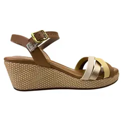 7216.102.30433.104996 SANDALIA FEM. DE USO COMUM C/ SOLA SINT. CABEDAL SINT. TAN 1080/CREME 985/MANT