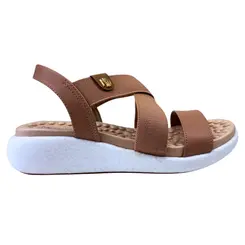 Sandália Modare Elastico Napa Floather Nude/Camel Feminino