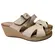 Tamanco Modare Anabela Creme/Tan/Multi Natural Feminino