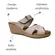 Tamanco Modare Anabela Creme/Tan/Multi Natural Feminino