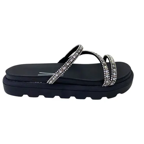 Chinelo Papete Vizzano Preto/Cristal-Black Diamond Feminino