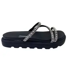 Chinelo Papete Vizzano Preto/Cristal-Black Diamond Feminino
