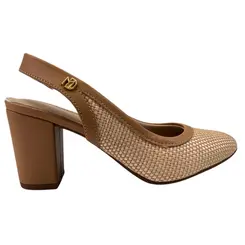 Sapato Modare Tecido Tramado Multi Natural Tan Feminino
