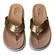 7204.100.28994.96340 SANDALIA FEM. DE USO COMUM C/ SOLA SINT. CABEDAL SINT. DOURADO/CAMEL 1165 tam: