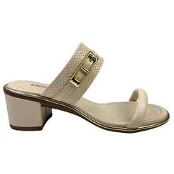 Tamanco Beira Rio Napa Turim Moscow Creme Feminino