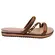 Chinelo Papete Beira Rio Napa Turim Camel/Dourado Feminino