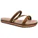 Chinelo Papete Beira Rio Napa Turim Camel/Dourado Feminino