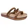 Chinelo Papete Beira Rio Napa Turim Camel/Dourado Feminino
