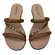 Chinelo Papete Beira Rio Napa Turim Camel/Dourado Feminino