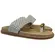Chinelo Papete Beira Rio Napa Turim Prata/Branco Off Feminino