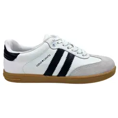 Tênis Cravo e Canela Branco/Preto/Camurção Alvejada Feminino