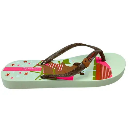 Chinelo Ipanema Hype Infantil Bege/Marrom Glitter Menina