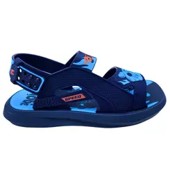Sandália Hot Wheels Shark Action Infantil Azul/Laranja Menino