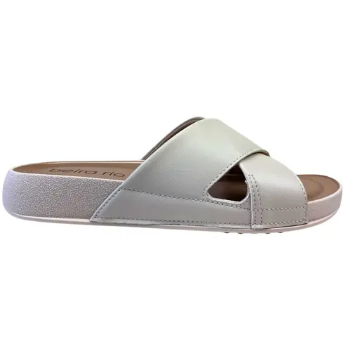 Chinelo Papete Beira Rio Napa Turim Branco Off Feminino