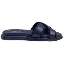 Chinelo Papete Beira Rio Napa Turim Preto Feminino
