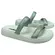 Chinelo Papete Moleca Napa Ravenna Branco Off/Prata Feminino