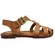 Sandália Rasteira Moleca Napa Turim Camel Feminina