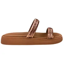Chinelo Papete Moleca Tira Nantes Nude Light Peach Feminino