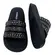 Chinelo Slide Moleca Camurça Flex Preto/Grafite-Preto Feminino