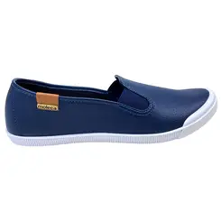 Sapatilha Moleca Napa Floather Classic Marinho/Camel Feminina