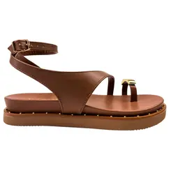 Sandália Via Marte Napa Casual Ganache Feminina