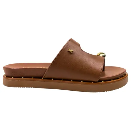 Chinelo Papete Via Marte Napa Casual Ganache Feminino