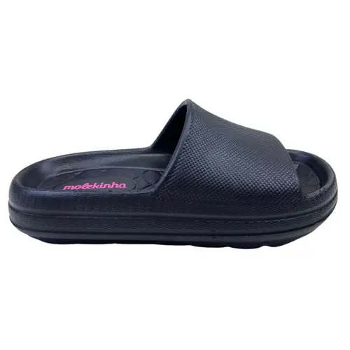 Chinelo Slide Molekinha EVA Preto Infantil Menina