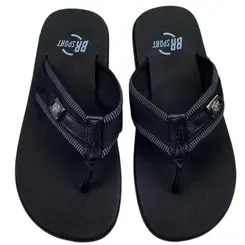 Chinelo BRsport Gorgurão Preto/Grafite/Preto Masculino