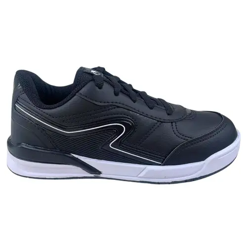 Tênis Via Vip Street Juvenil Com Silk Preto/Branco Menino