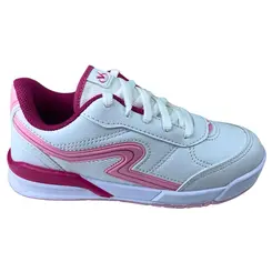 Tênis Via Vip Street Juvenil Com Silk Branco/Pink Menina