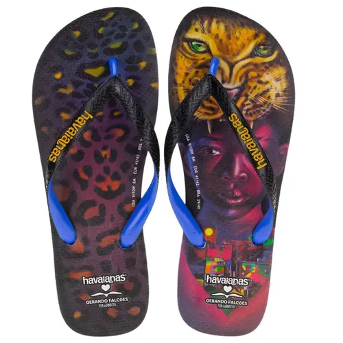 Chinelo Havaianas Gerando Falcões FC Preto