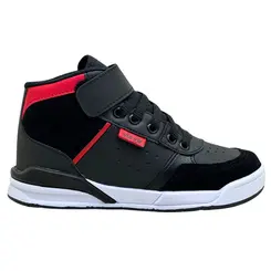 Tênis Via Vip Street Cano Alto Preto/Vermelho Menino