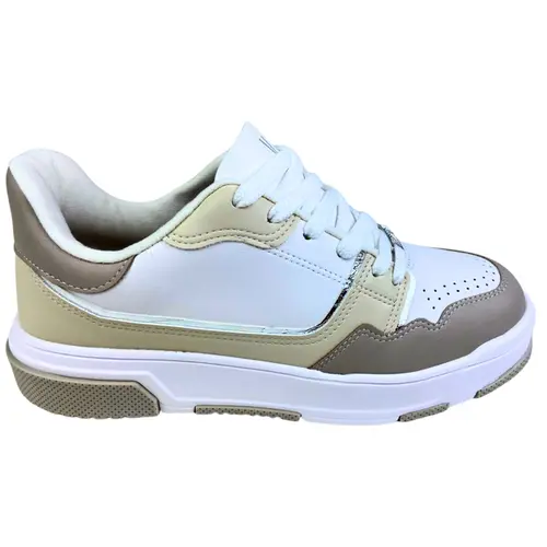 Tênis Vizzano Metalizado Branco/Cinza/Prata Feminino