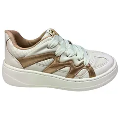Tênis Modare Napa Floater Branco Off/Dourado Feminino