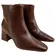 Bota Vizzano Salto Bloco Napa Genebra Café Feminino