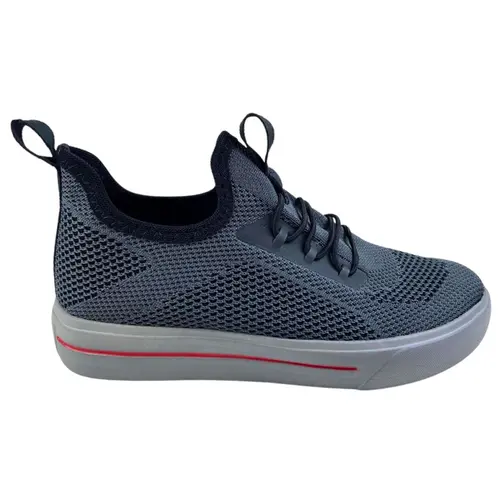 Tênis Adrun Slim Kids Chumbo/Preto/Vermelho Menino