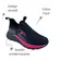 Tênis Adrun Speed Flex Kids Preto/Fucsia Menina