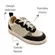 Tênis Novopé Pingente Urso/Off White/Café/Ouro Menina