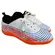 Chuteira Molekinho Branco/Coral Neon/Azul/Preto Menino