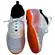Chuteira Molekinho Branco/Coral Neon/Azul/Preto Menino