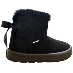 Bota Novopé Sintético Juvenil Preto Menina