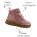 Bota Novopé Textil Rosa Claro/Crepe Menina