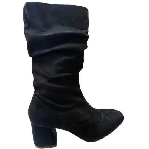 Bota Beira Rio Camurça Strech Duo Preto Feminina