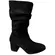 Bota Beira Rio Camurça Strech Duo Preto Feminina