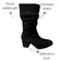 Bota Beira Rio Camurça Strech Duo Preto Feminina