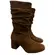 Bota Beira Rio Camurça Strech Duo Camel Feminina